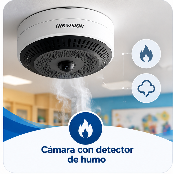 Cámara con detector de humo