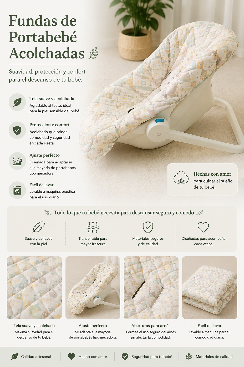 Fundas de portabebé acolchadas