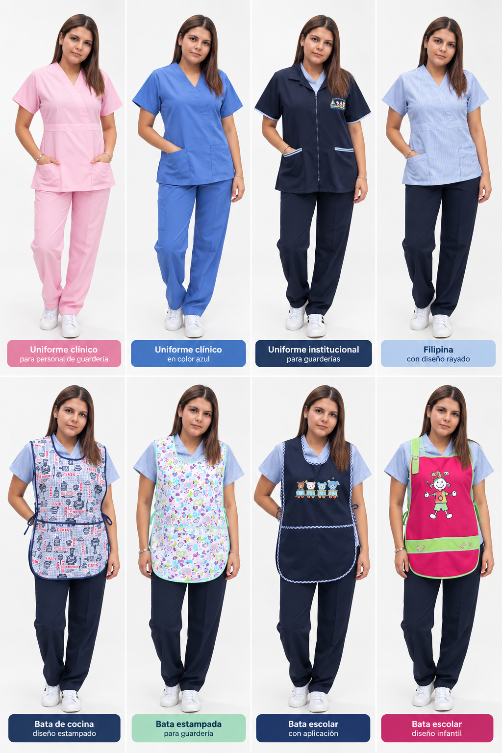 Catálogo de uniformes para personal de guardería